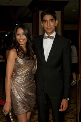 Freida Pinto and Dev Patel